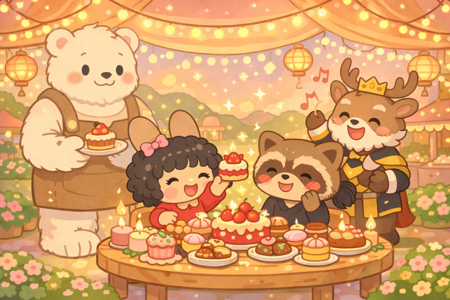 Ilustración de El Banquete Bajo la Carpa Pastel