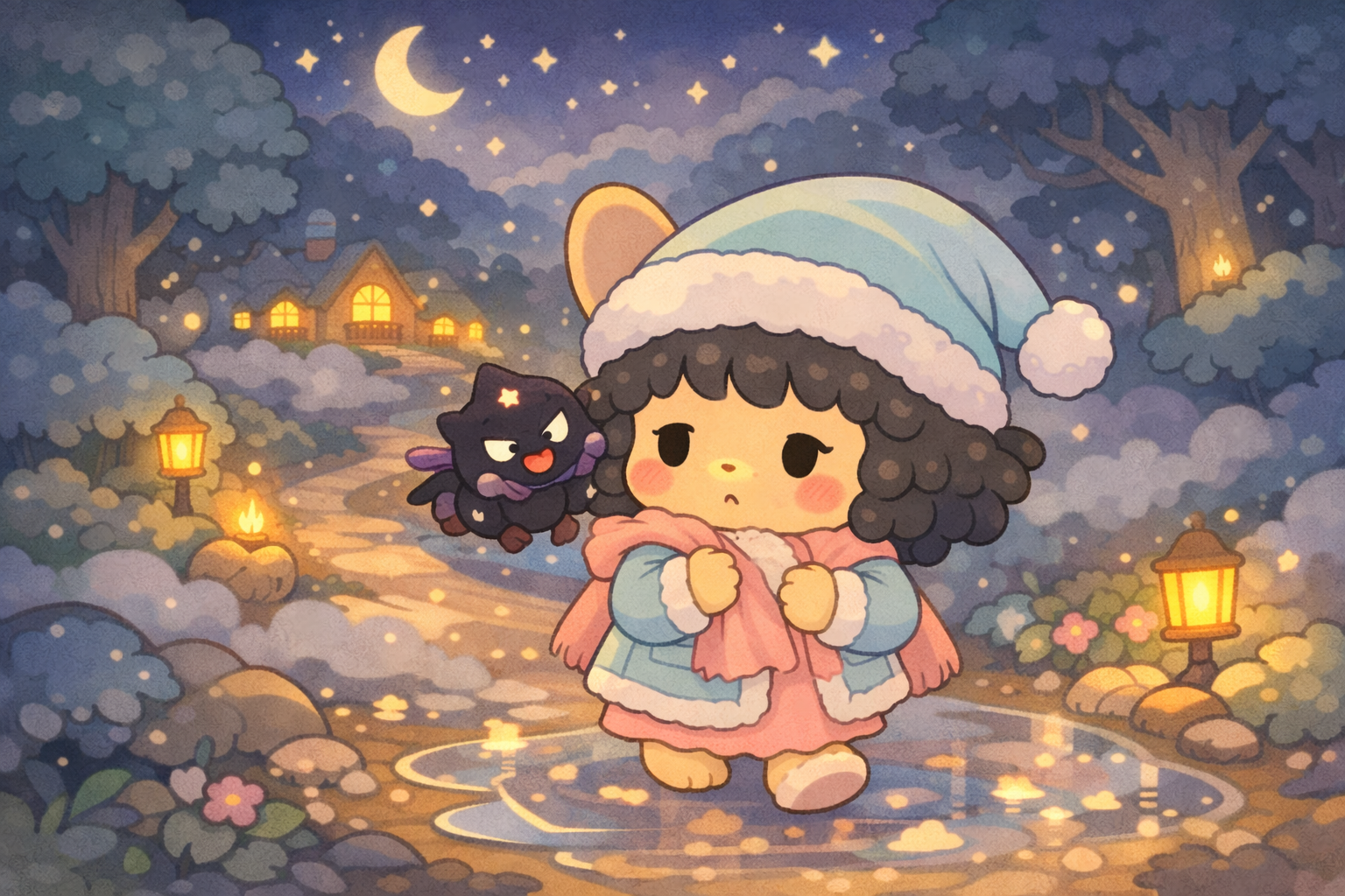 Ilustración de La Noche en que Oscurito Visitó a Cami Boni